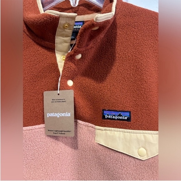 Patagonia Women’s Medium Synchilla Snap-T Fleece Pullover Jacket Terra Pink NWT - Picture 6 of 11